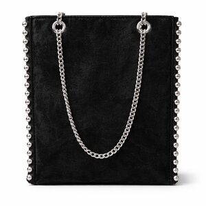 Zara Black Studded Chain Shoulder Bag